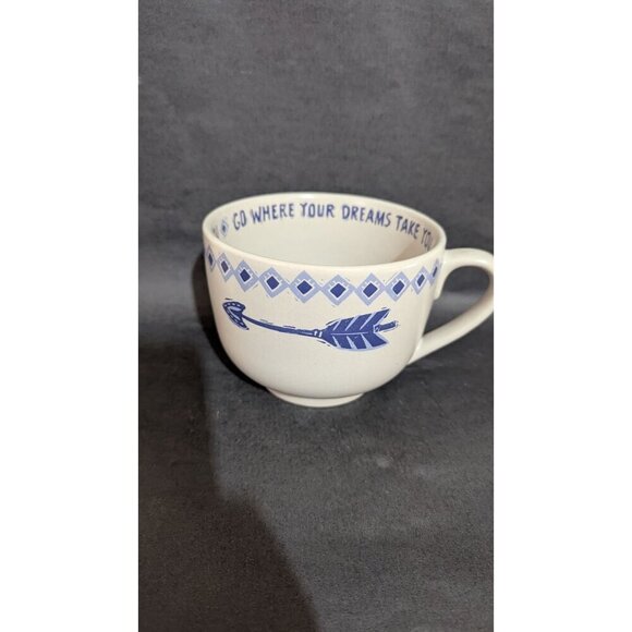 Primitives By Kathy "Go Where Your Dreams Lead You Ceramic Mug With Arrow & lea - Picture 6 of 9
